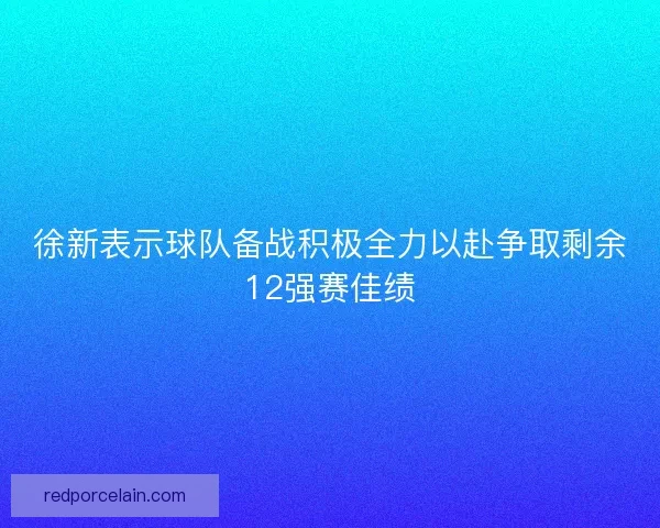 徐新表示球队备战积极全力以赴争取剩余12强赛佳绩